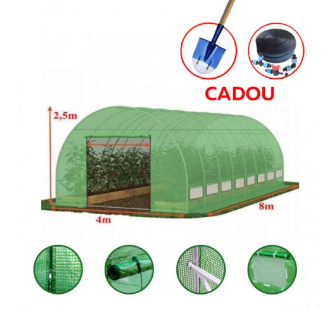 Seră 8x4x2,5 m