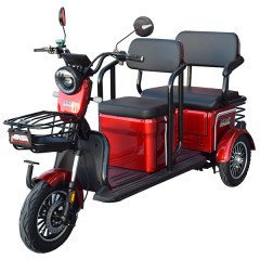 Tricicletă electrică cu 2 locuri 1500W 72V MINSK ELECTRO (roșu)